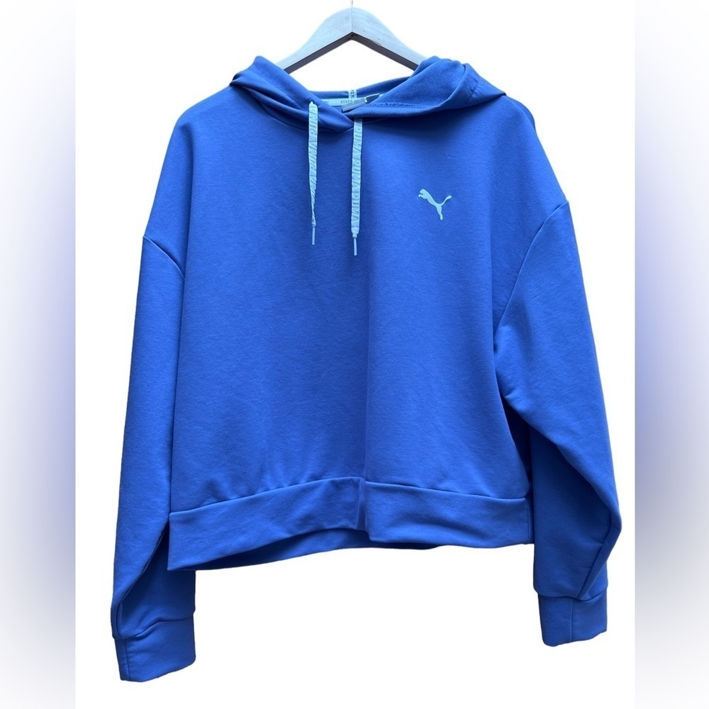 LADIES Large Puma Crop Top Hoodie